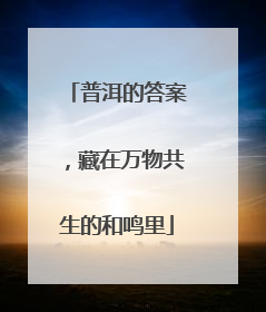 普洱的答案，藏在万物共生的和鸣里
