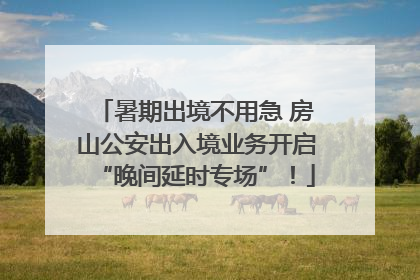 暑期出境不用急 房山公安出入境业务开启“晚间延时专场”！