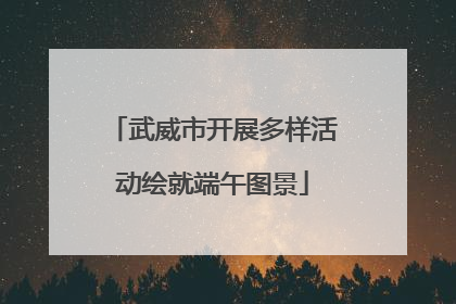 武威市开展多样活动绘就端午图景