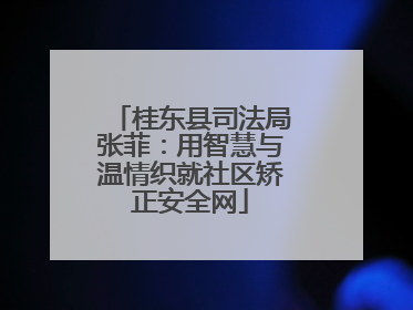 桂东县司法局张菲：用智慧与温情织就社区矫正安全网