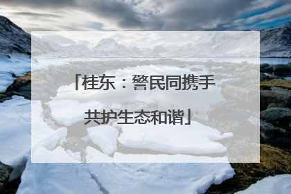 桂东：警民同携手 共护生态和谐