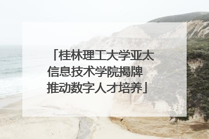 桂林理工大学亚太信息技术学院揭牌 推动数字人才培养