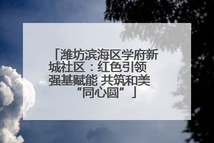 潍坊滨海区学府新城社区：红色引领 强基赋能 共筑和美“同心圆”