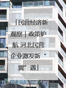 民营经济新观察｜政策护航 河北民营企业激发新“冀”遇