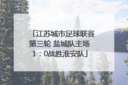 江苏城市足球联赛第三轮 盐城队主场1：0战胜淮安队