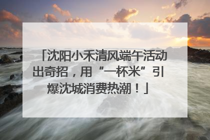 沈阳小禾清风端午活动出奇招，用“一杯米”引爆沈城消费热潮！