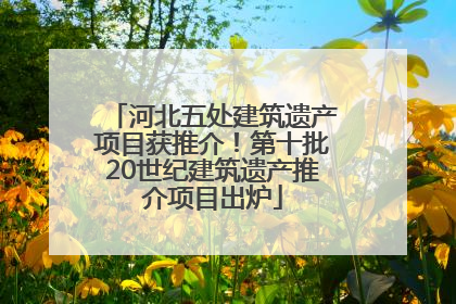 河北五处建筑遗产项目获推介！第十批20世纪建筑遗产推介项目出炉