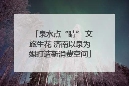 泉水点“睛” 文旅生花 济南以泉为媒打造新消费空间