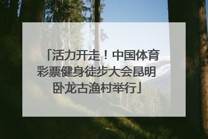 活力开走！中国体育彩票健身徒步大会昆明卧龙古渔村举行