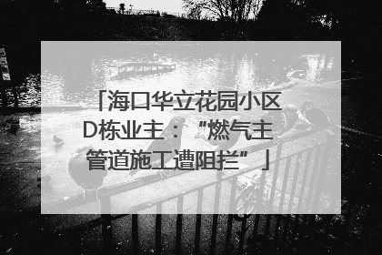 海口华立花园小区D栋业主：“燃气主管道施工遭阻拦”