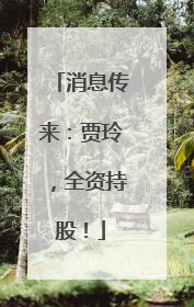 消息传来：贾玲，全资持股！