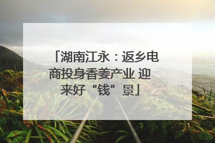 湖南江永：返乡电商投身香姜产业 迎来好“钱”景