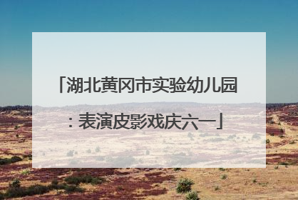 湖北黄冈市实验幼儿园：表演皮影戏庆六一