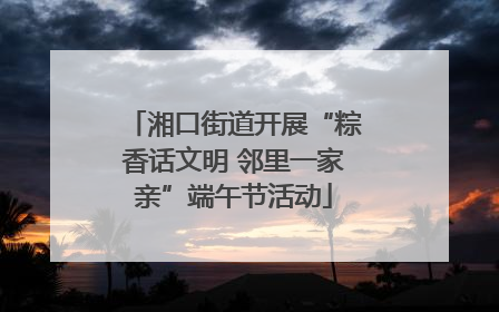 湘口街道开展“粽香话文明 邻里一家亲”端午节活动