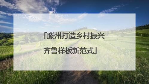 滕州打造乡村振兴齐鲁样板新范式