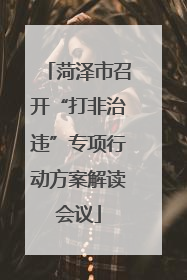菏泽市召开“打非治违”专项行动方案解读会议
