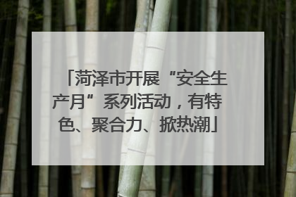 菏泽市开展“安全生产月”系列活动，有特色、聚合力、掀热潮