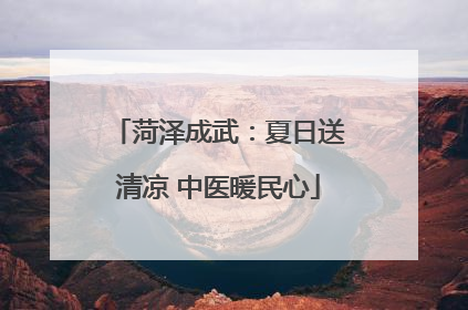 菏泽成武：夏日送清凉 中医暖民心