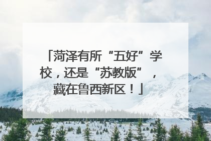 菏泽有所“五好”学校，还是“苏教版”，藏在鲁西新区！