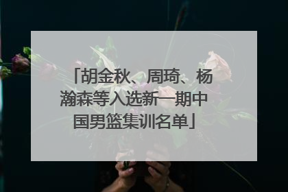 胡金秋、周琦、杨瀚森等入选新一期中国男篮集训名单