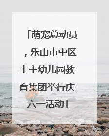萌宠总动员，乐山市中区土主幼儿园教育集团举行庆六一活动