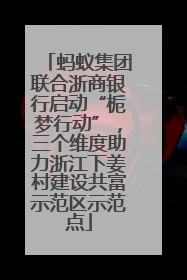 蚂蚁集团联合浙商银行启动“栀梦行动”，三个维度助力浙江下姜村建设共富示范区示范点