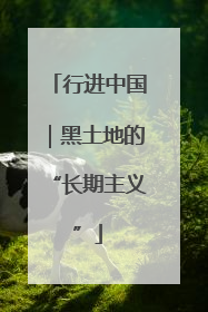 行进中国｜黑土地的“长期主义”