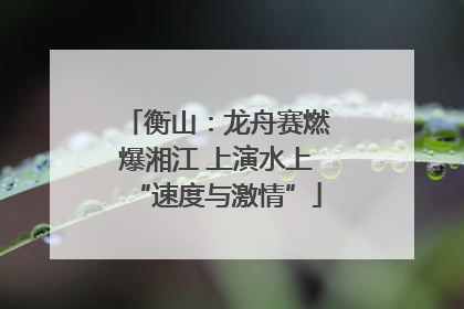 衡山：龙舟赛燃爆湘江 上演水上“速度与激情”