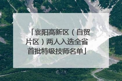 襄阳高新区（自贸片区）两人入选全省首批特级技师名单