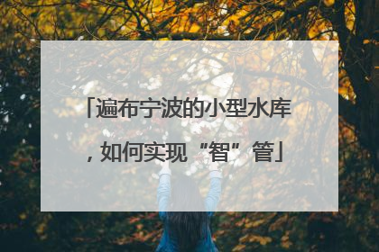 遍布宁波的小型水库，如何实现“智”管
