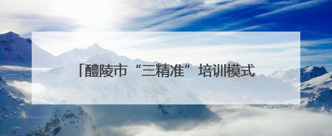 醴陵市“三精准”培训模式锻造乡村健康“守门人”