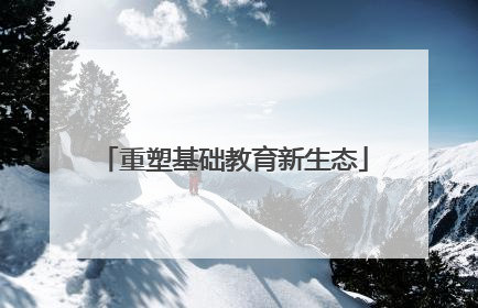 重塑基础教育新生态
