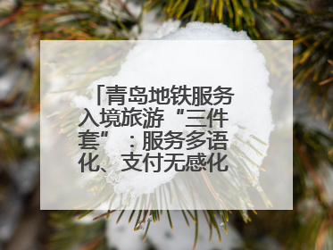 青岛地铁服务入境旅游“三件套”：服务多语化、支付无感化、体验本土化