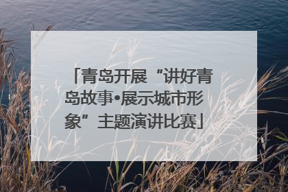 青岛开展“讲好青岛故事•展示城市形象”主题演讲比赛