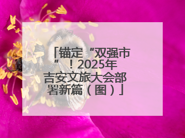 锚定“双强市”！2025年吉安文旅大会部署新篇（图）