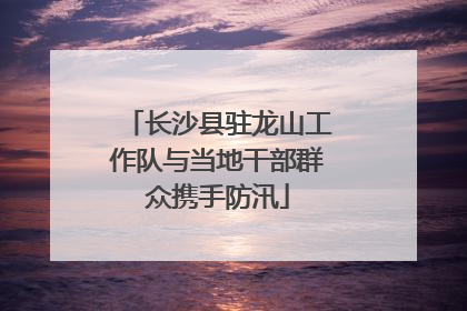 长沙县驻龙山工作队与当地干部群众携手防汛