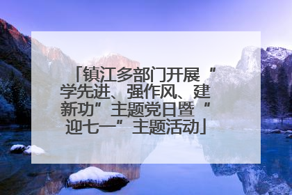 镇江多部门开展“学先进、强作风、建新功”主题党日暨“迎七一”主题活动