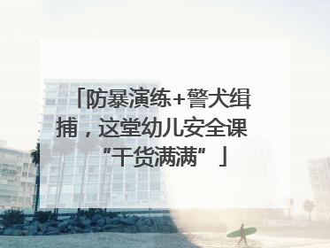 防暴演练+警犬缉捕，这堂幼儿安全课“干货满满”