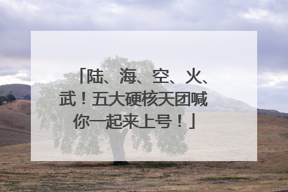 陆、海、空、火、武！五大硬核天团喊你一起来上号！