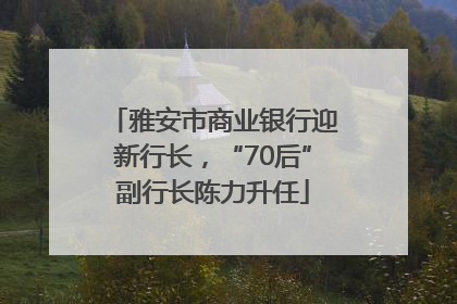 雅安市商业银行迎新行长，“70后”副行长陈力升任