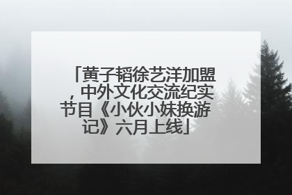 黄子韬徐艺洋加盟，中外文化交流纪实节目《小伙小妹换游记》六月上线
