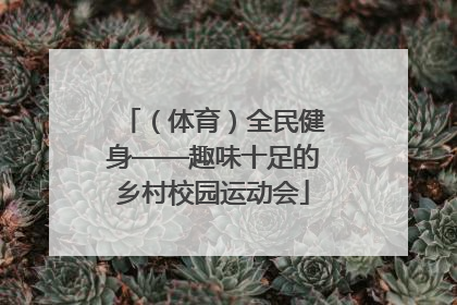 （体育）全民健身——趣味十足的乡村校园运动会