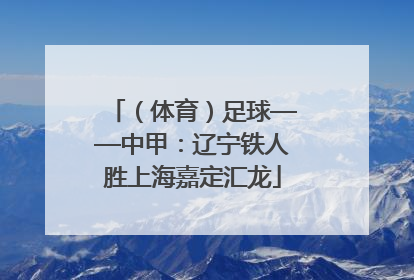（体育）足球——中甲：辽宁铁人胜上海嘉定汇龙