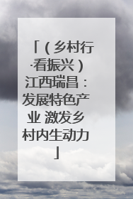 （乡村行·看振兴）江西瑞昌：发展特色产业 激发乡村内生动力