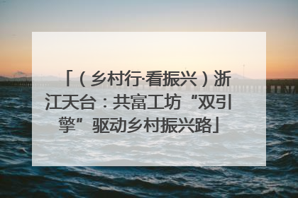 （乡村行·看振兴）浙江天台：共富工坊“双引擎”驱动乡村振兴路