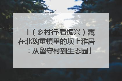 （乡村行·看振兴）藏在北魏重镇里的坝上雅居：从留守村到生态园