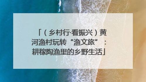 （乡村行·看振兴）黄河渔村玩转“渔文旅”：耕稼陶渔里的乡野生活