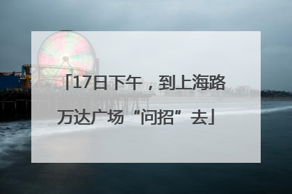 17日下午，到上海路万达广场“问招”去