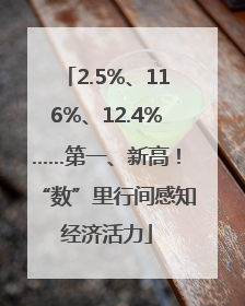 2.5%、116%、12.4%……第一、新高！“数”里行间感知经济活力