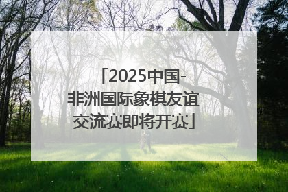 2025中国-非洲国际象棋友谊交流赛即将开赛